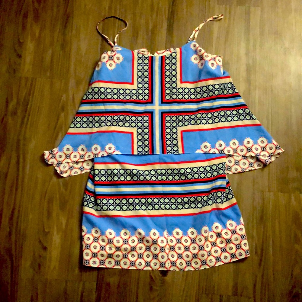 1.STATE Multicolor Popover Sheath Casual Dress